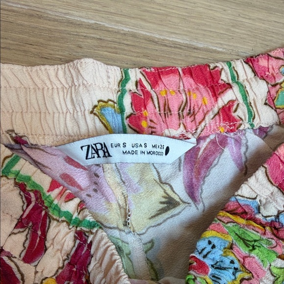 Zara Pink and Blue Floral Joggers - Picture 2 of 3